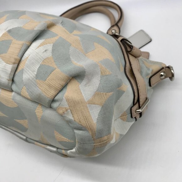 Coach Blue Canvas Madison Sophia OP Art Satchel Bag 17078 - Picture 6 of 11